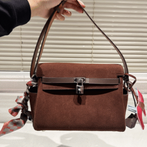 H-Top-grain cowhide messenger bag-122