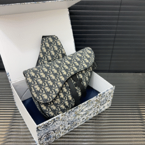D-Classic jacquard embroidery saddle bag-138