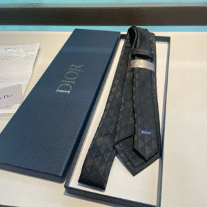 D-New rattan checkered tie-048
