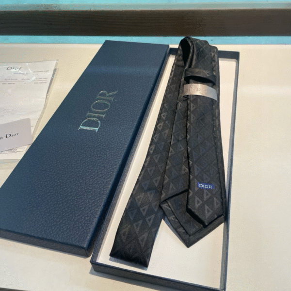 D-New rattan checkered tie-048