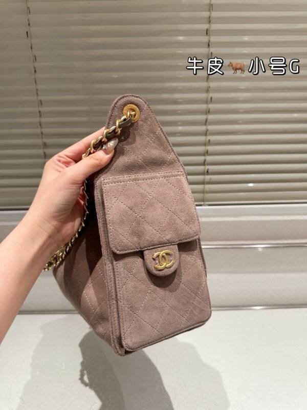 C-Head Suede Hobo Bucket Bag-113 - Image 3