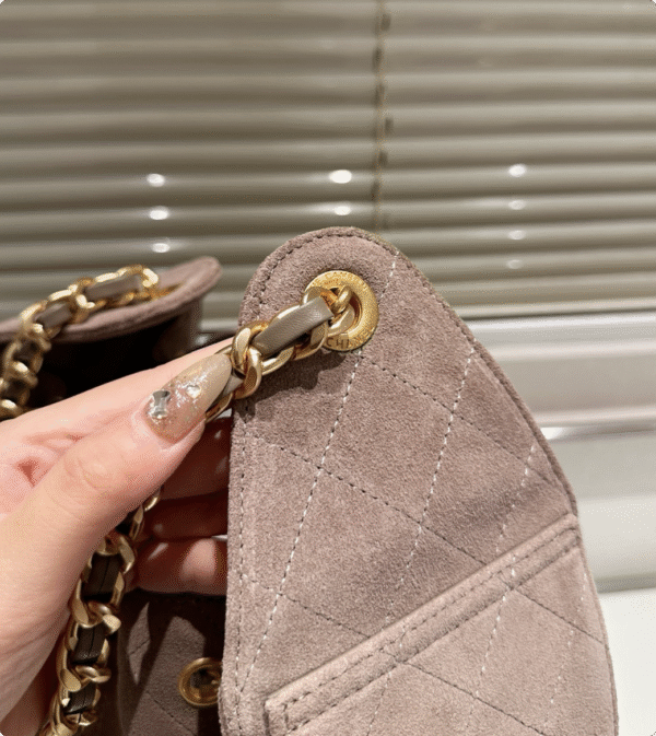 C-Head Suede Hobo Bucket Bag-113 - Image 4