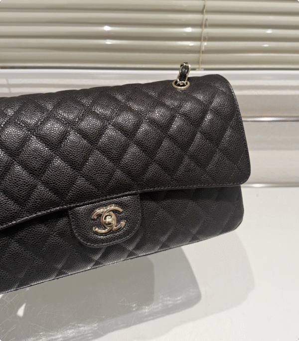 C-Classic cf caviar pattern gold buckle bag-118 - Image 4