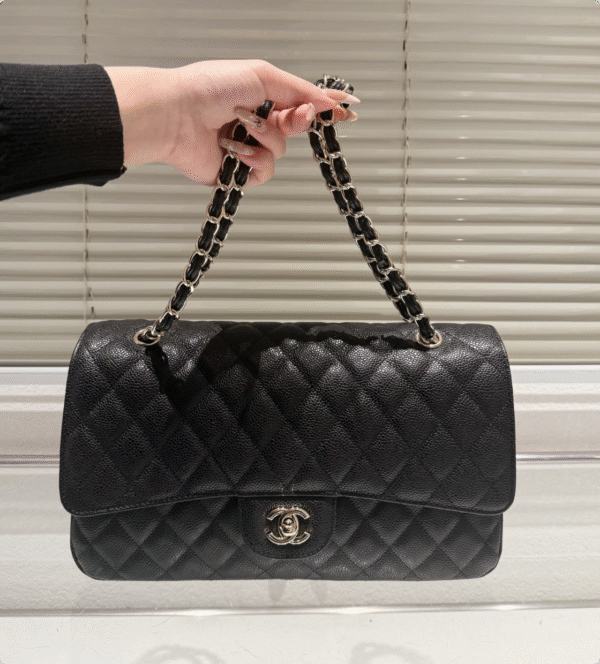 C-Classic cf caviar pattern gold buckle bag-118 - Image 2
