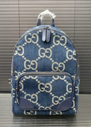 G-Logo denim zipper canvas bag-151