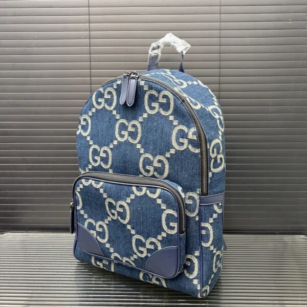 G-Logo denim zipper canvas bag-151 - Image 2