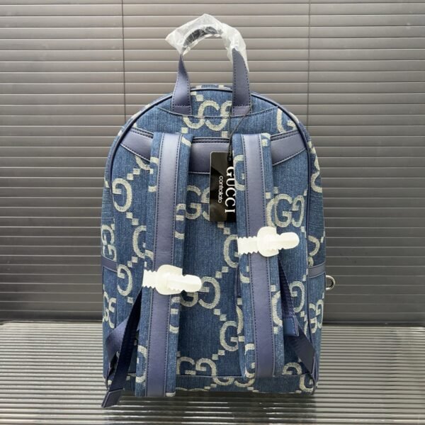 G-Logo denim zipper canvas bag-151 - Image 3