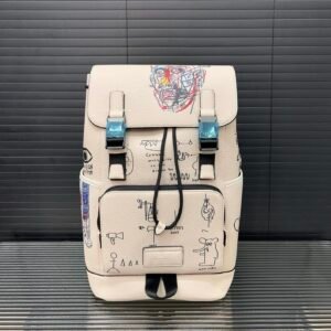 C-X Basquiay collaboration backpack Track Graffiti Flap Drawstring Men's Backpack-158