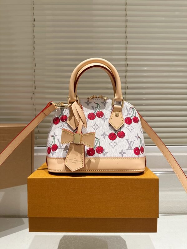 L-Cherry Print Backpack-178