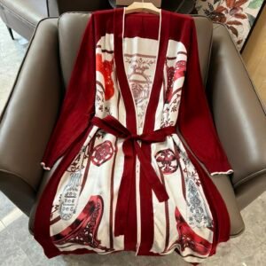 H-New Silk Knit Long Cardigan-204