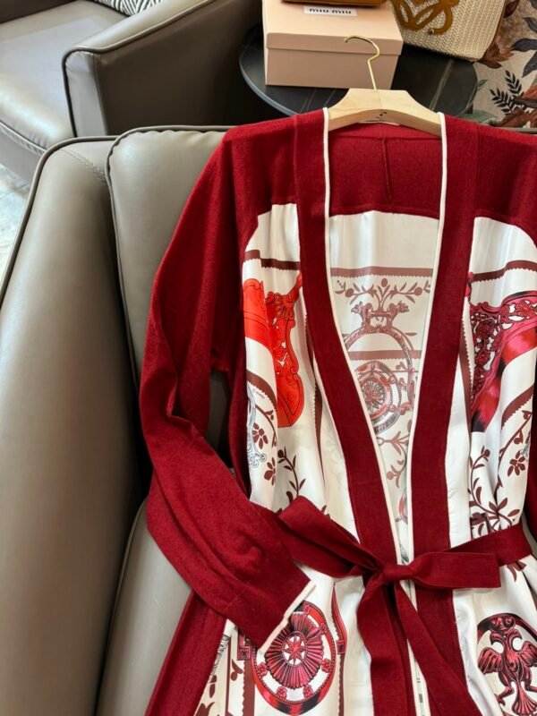 H-New Silk Knit Long Cardigan-204 - Image 3
