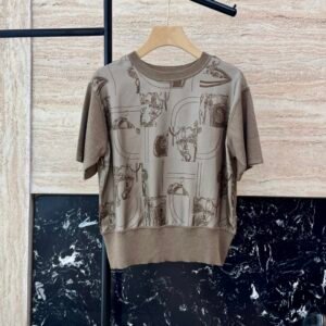 H-New Knit Sweater Silk Print-206