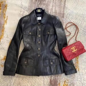 C-New Fashion Slim Leather Jacket-209