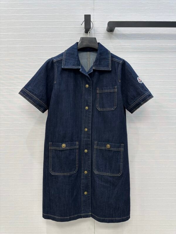 M-Vintage Denim Washed Dress218 - Image 4