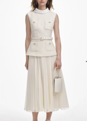 C-Small perfume style splicing fake two-piece long skirt-220