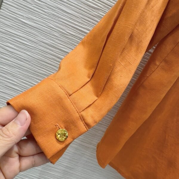 C-Simple old money style linen shirt-223 - Image 5