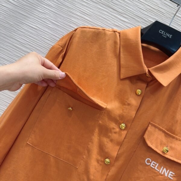 C-Simple old money style linen shirt-223 - Image 7