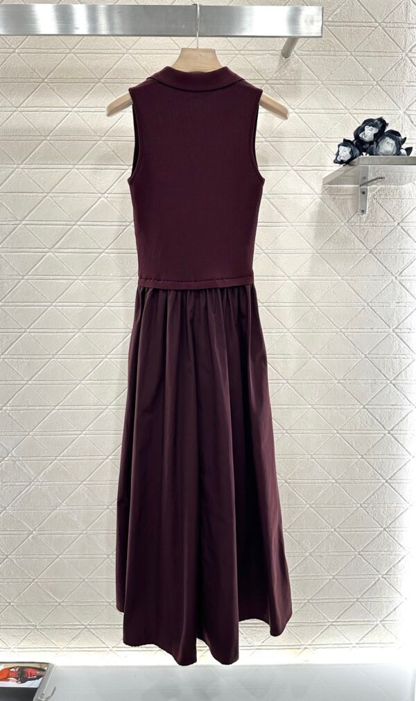 D-New style patchwork vest long dress-245 - Image 5