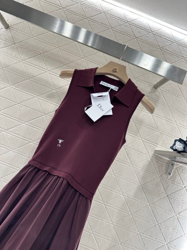 D-New style patchwork vest long dress-245 - Image 6