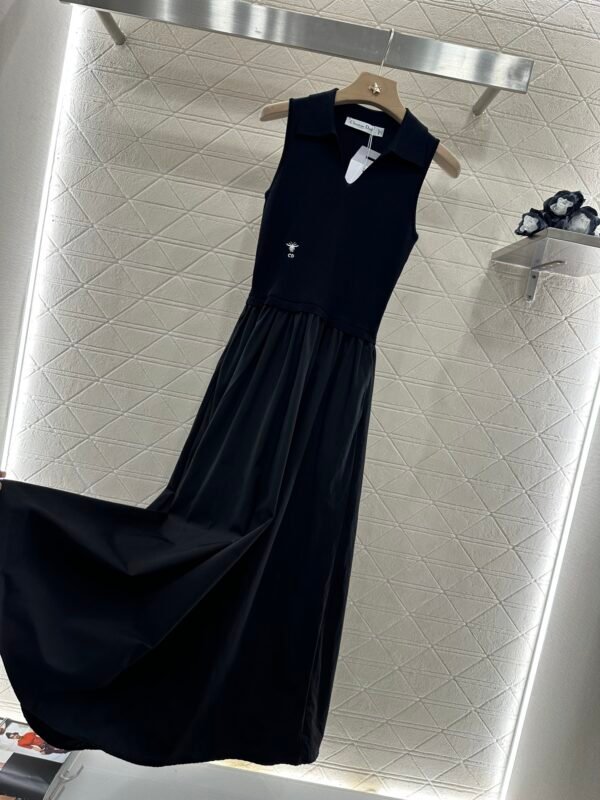 D-New style patchwork vest long dress-245 - Image 2