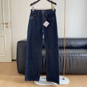 L-Printed denim trousers-246