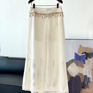 R-French Cut Out Casual Pants-254