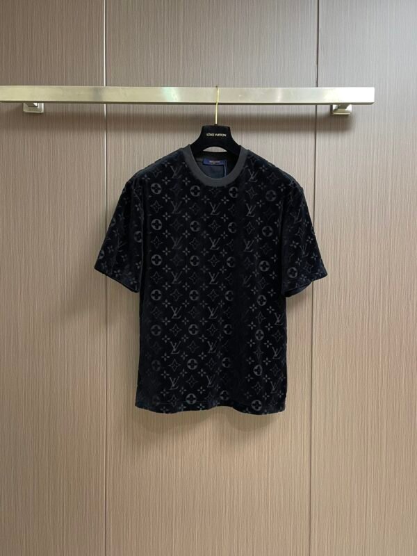 L-Classic men's flocked short-sleeved shirt-293