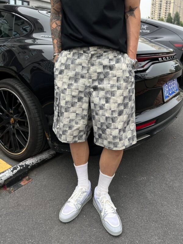 L-New Men's Printed Plaid Shorts-295 - Image 2