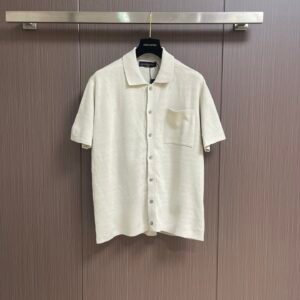 L-Classic Men's Dark Patterned Wool Short Sleeves-297
