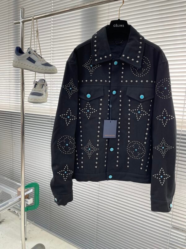L-Classic autumn and winter embroidered men's denim jacket-2100