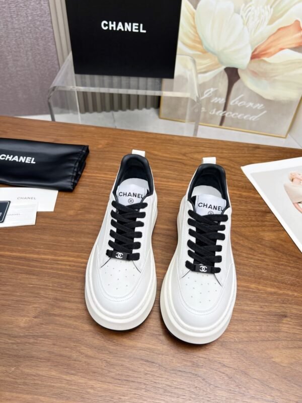 C-New thick-soled height-increasing white sneakers-303
