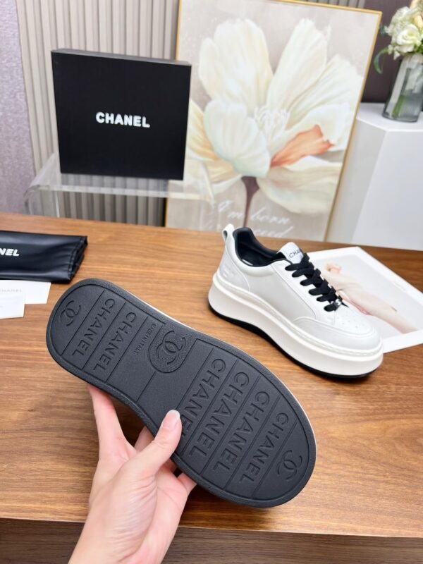 C-New thick-soled height-increasing white sneakers-303 - Image 4