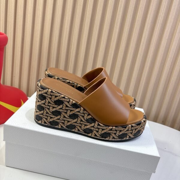 D-Classic Thick Bottom Slope Heel Women's Slippers-3124 - Image 7