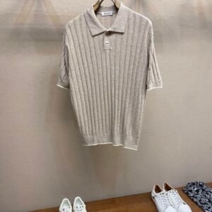 BC-New Linen Cotton Knitted Short Sleeves-2136