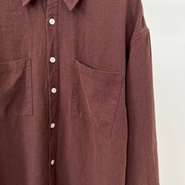 LP-Classic style linen long sleeve shirt-2144 - Image 4