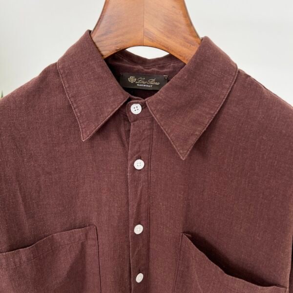 LP-Classic style linen long sleeve shirt-2144 - Image 3