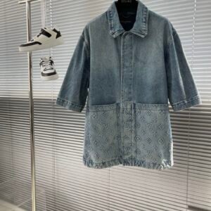 L-New men's high-quality denim short-sleeved shirt-2166
