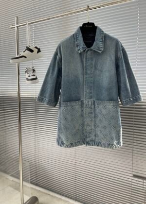 L-New men's high-quality denim short-sleeved shirt-2166