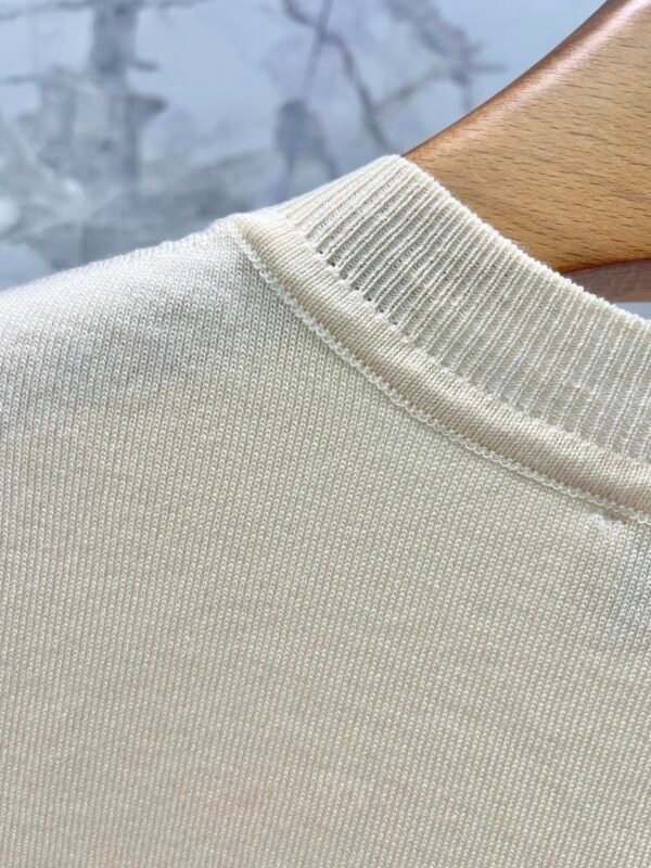 H-Classic cashmere knitted short-sleeved shirt-2171 - Image 4