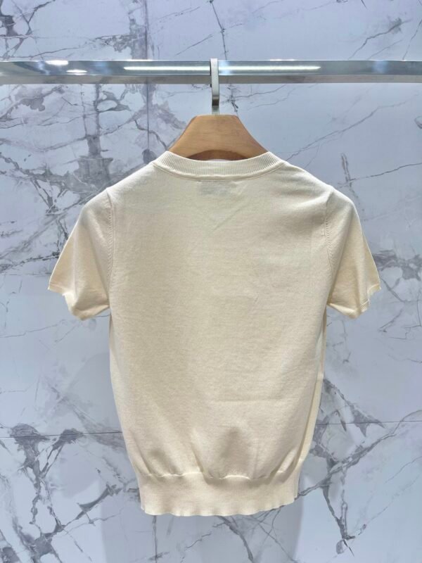 H-Classic cashmere knitted short-sleeved shirt-2171 - Image 2