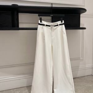 H-Classic white trousers-2176