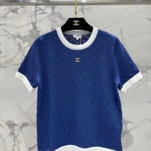 C-Classic hollow knit short sleeves-2182