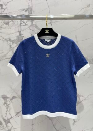 C-Classic hollow knit short sleeves-2182