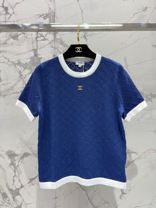 C-Classic hollow knit short sleeves-2182