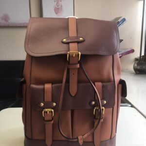 C-New cowhide men's backpack-1137