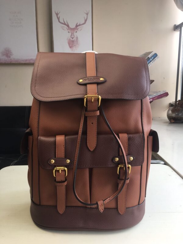 C-New cowhide men's backpack-1137