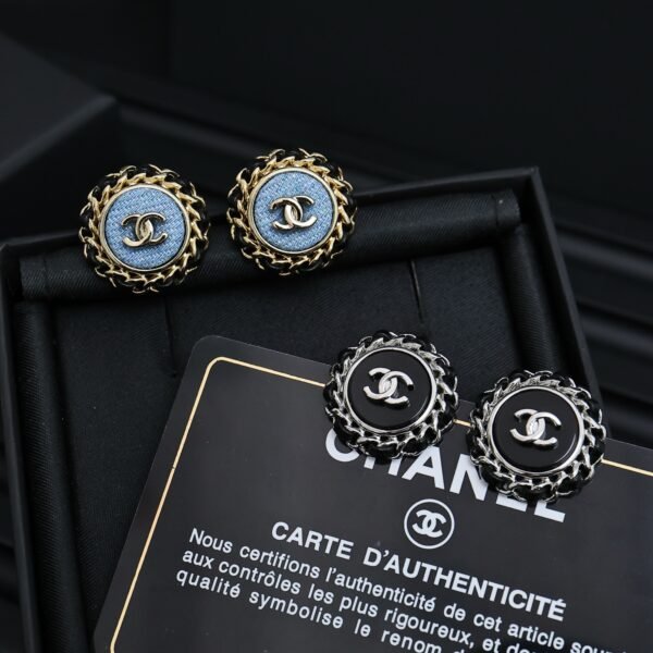 C-High quality button earrings-063