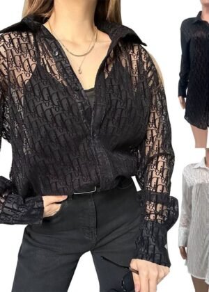 New summer tulle sexy shirt-2212