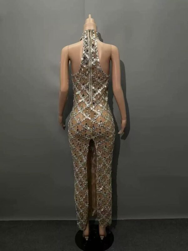 Sleeveless turtleneck evening dress - Image 3
