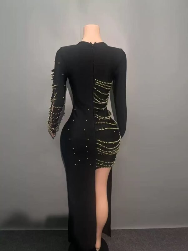 Elegance heavy industry long sleeve evening dress - Image 4